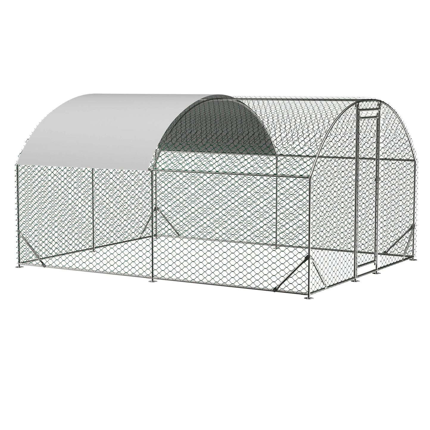 Large Metal Chicken Coop Walk In Run With Waterproof Cover