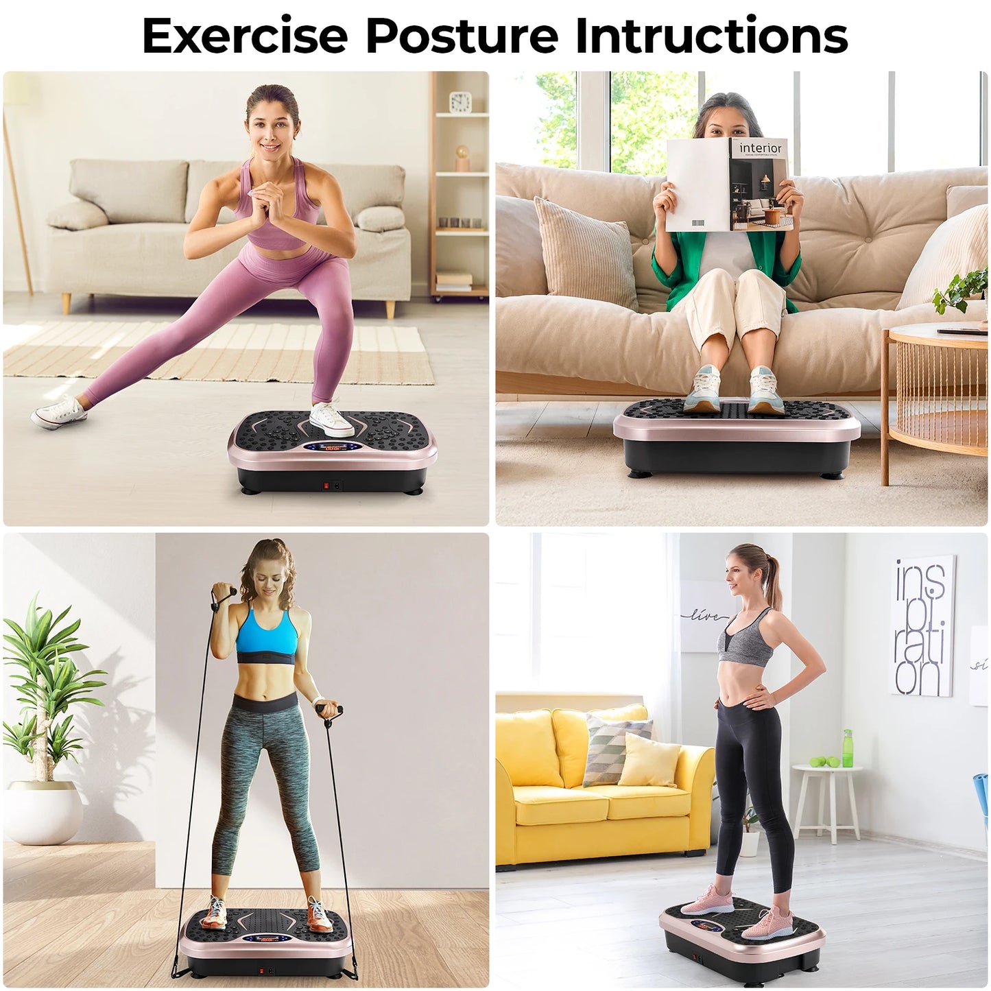 Homfa Vibration Plate Exercise Machine For Whole Body Workout