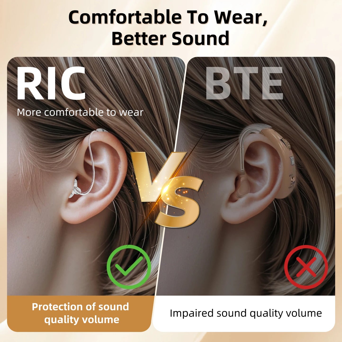 KFCOPTEE Rechargeable Hearing Aids For Adults, Invisible Digital Ear Amplifiers