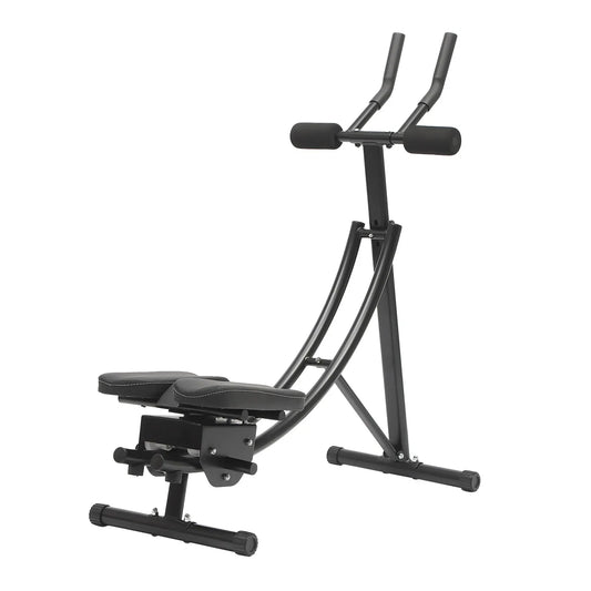 Abdominal Crunch Coaster, Height Adjustable Ab Trainer Abdominal Whole with LCD Monitor & Six Silent Rollers for Home,Gyms