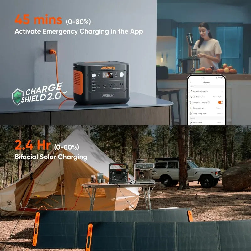 Solar Generator 1000 V2 1070Wh Portable Power Station LiFePO4 Battery