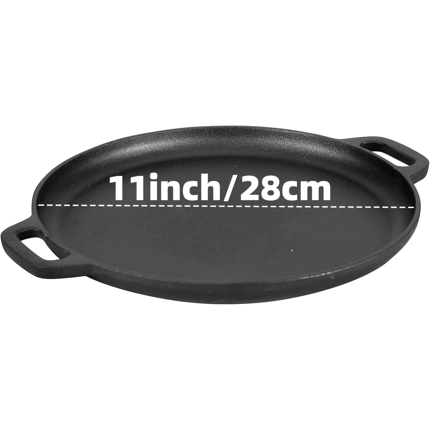 AEDG Cast Iron Skillet Set Three Piece Preseasoned Heavy Duty Pans Oven Grill