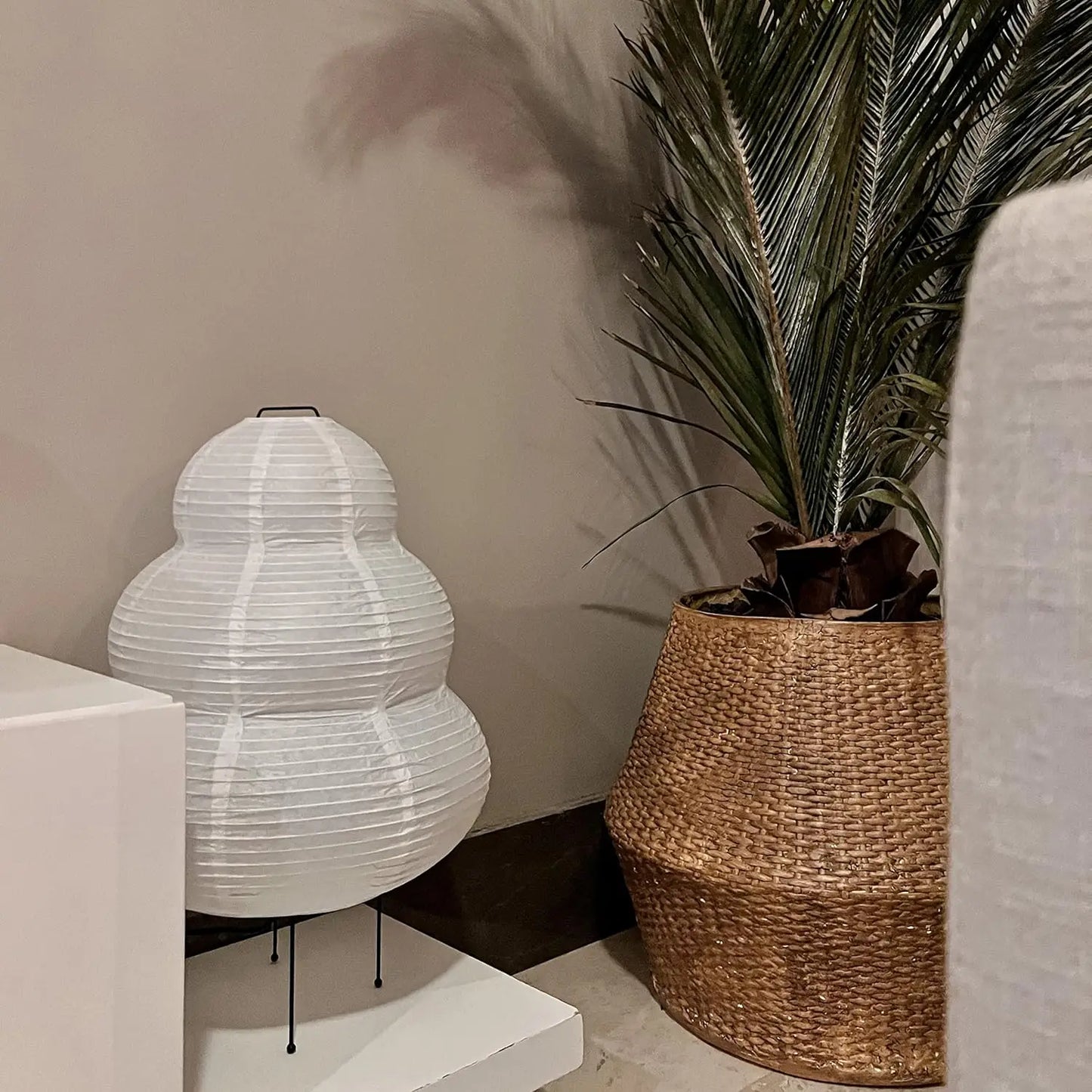 Japanese Rice Paper Floor Lamp With Dimmable Switch