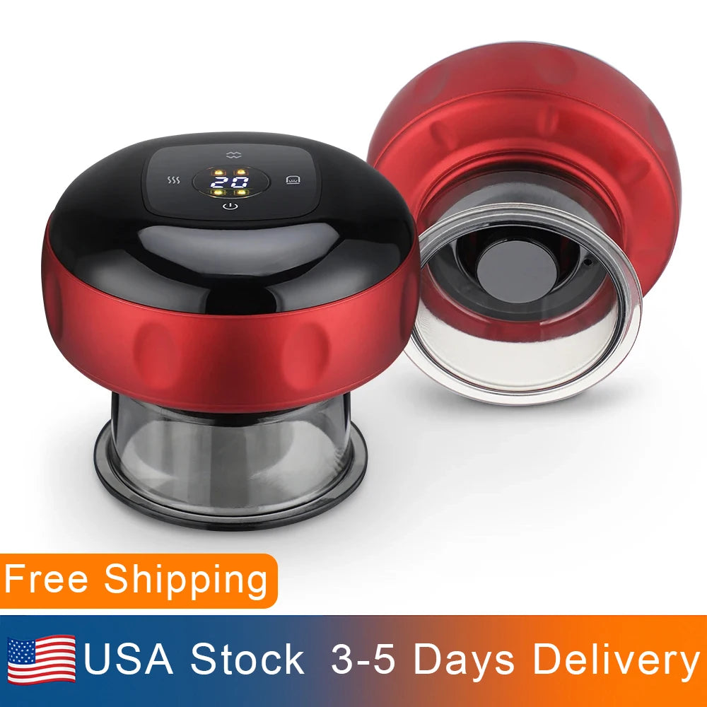 Moajaza Electric Vacuum Cupping Massager With Heating Therapy