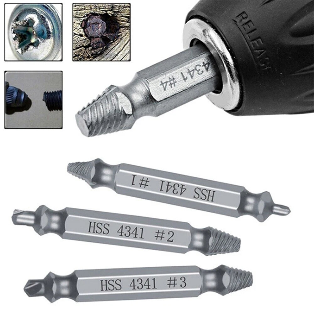 6-Piece Damaged Screw Extractor Set For Breakage Removal