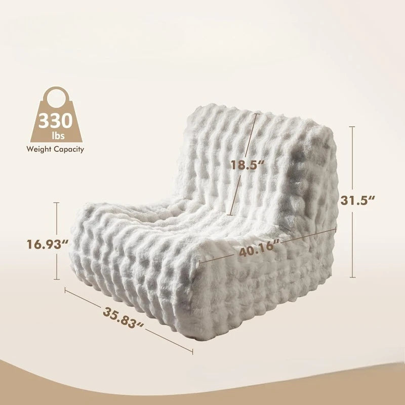 Bean Bag Chair For Adults Fluffy Lounger For Home Dorm