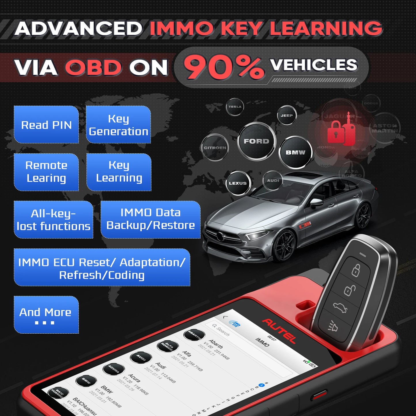 Autel MaxiIM KM100 KM100X Key Programming Tool Immobilizer Programmer