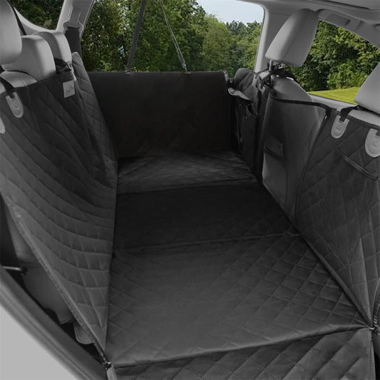 Waterproof Back Seat Extender Dog Car Seat Cover With Mesh Window Storage Pocket