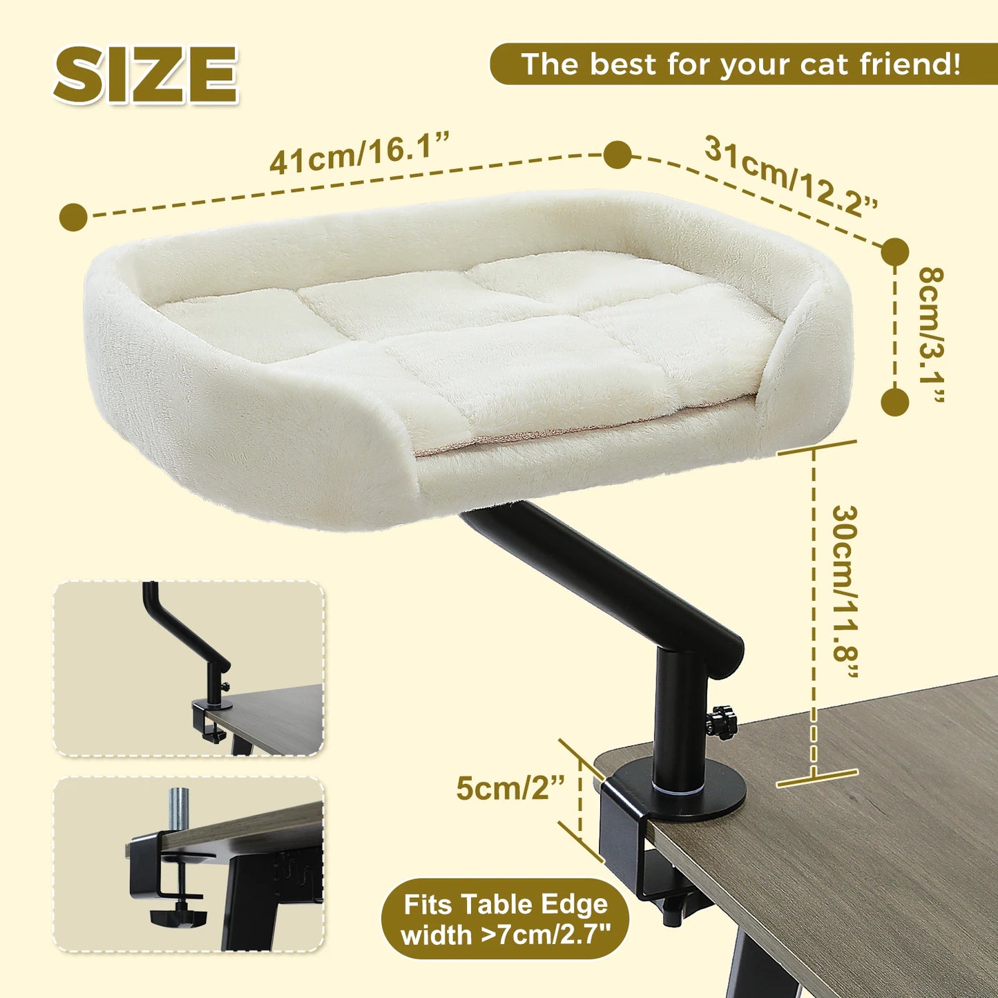 PAWZ Road Cat Desk Bed 360 Degree Rotatable Indoor Hammock