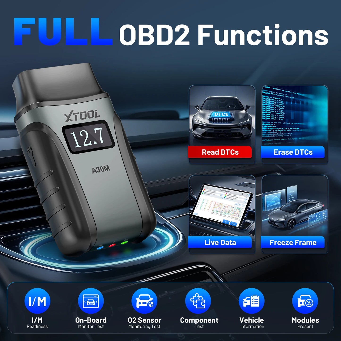 XTOOL A30M V2.0 Full System Diagnostic Tool Bidirectional Scanner