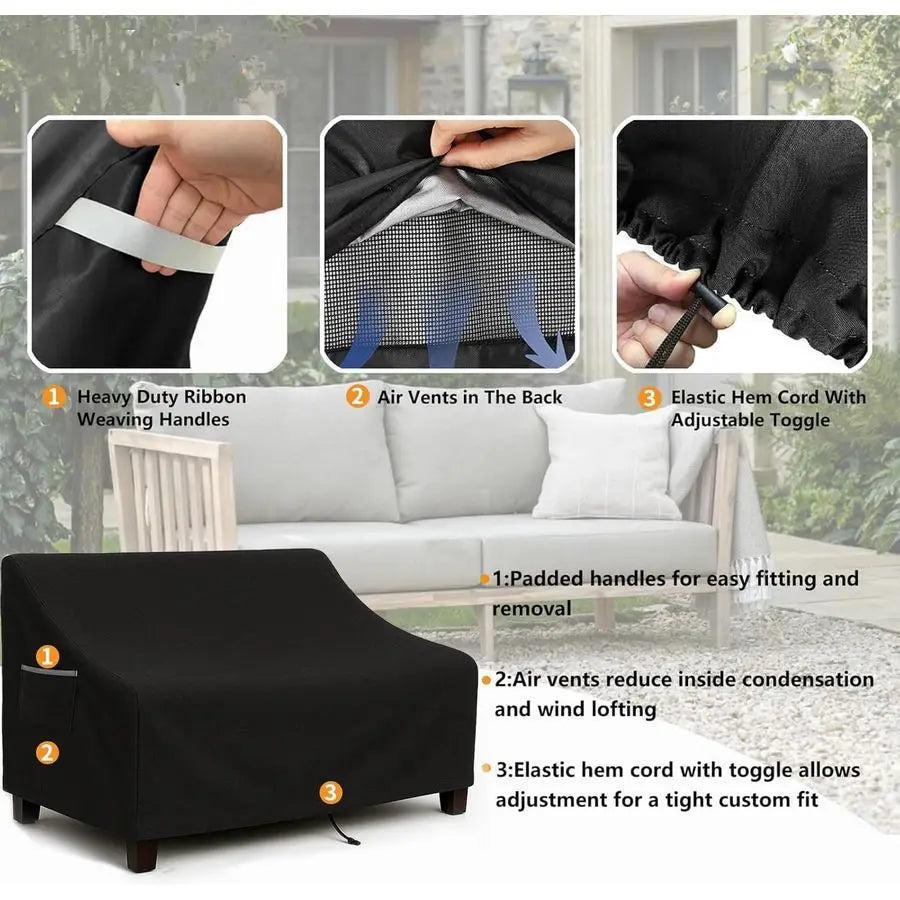 Sofa Cover Heavy Duty 600D Oxford Fabric For Patio Furniture