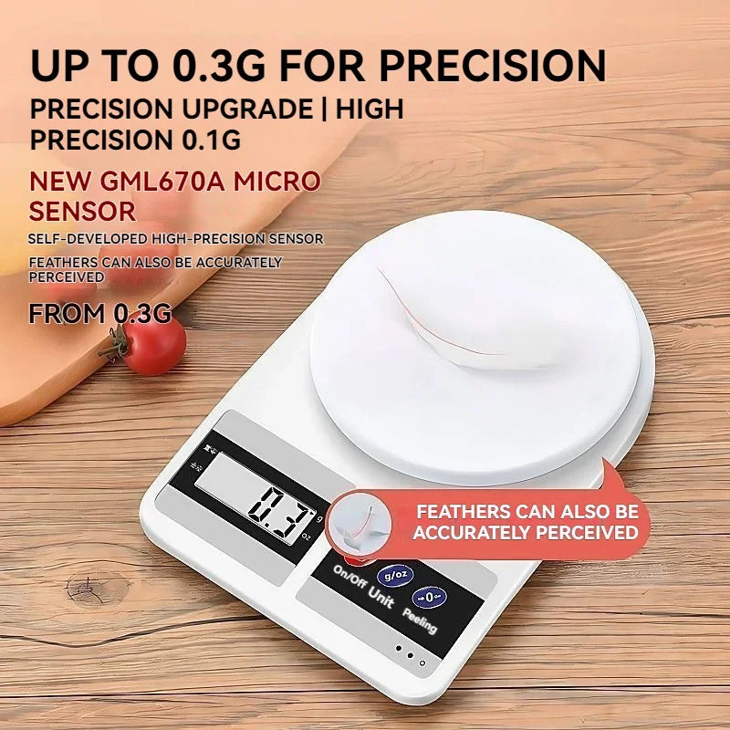 Digital Kitchen Scale With Rechargeable Battery For Precise Baking