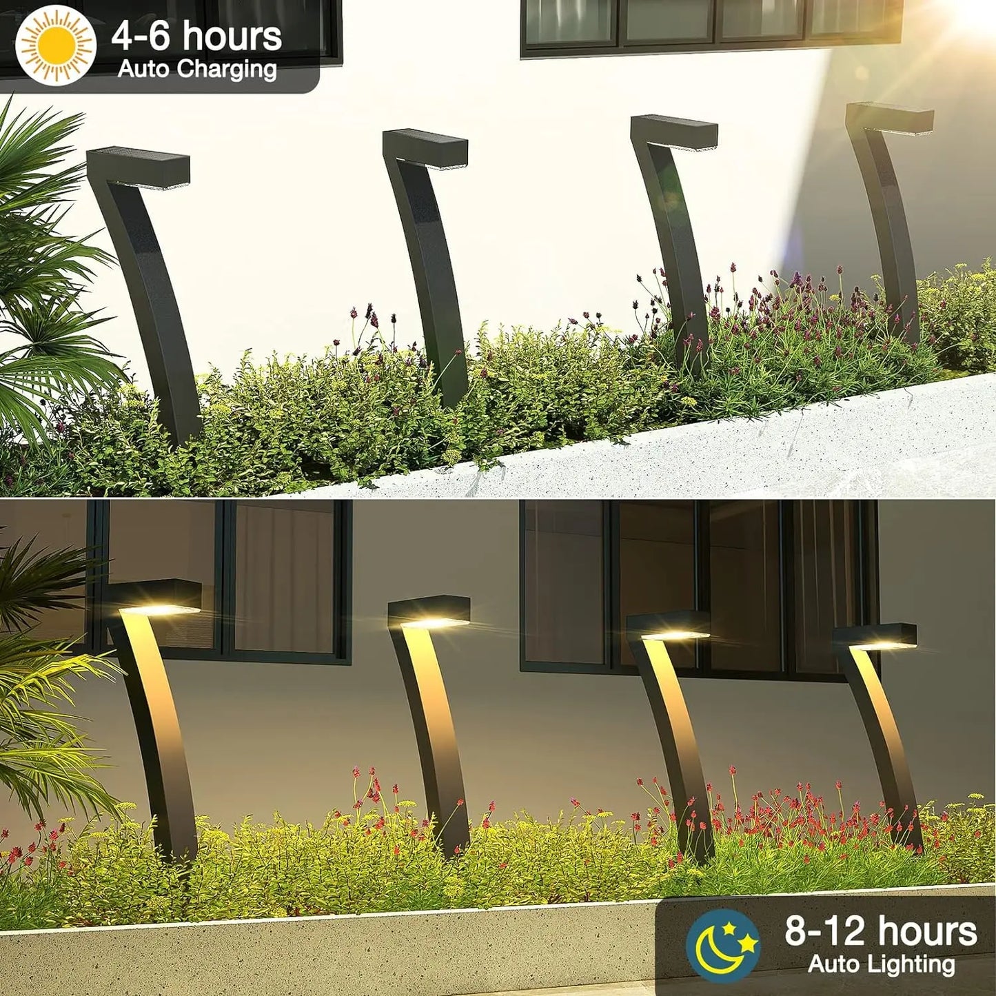 KPSTEK Solar Pathway Lights Outdoor Auto On Off Garden Patio