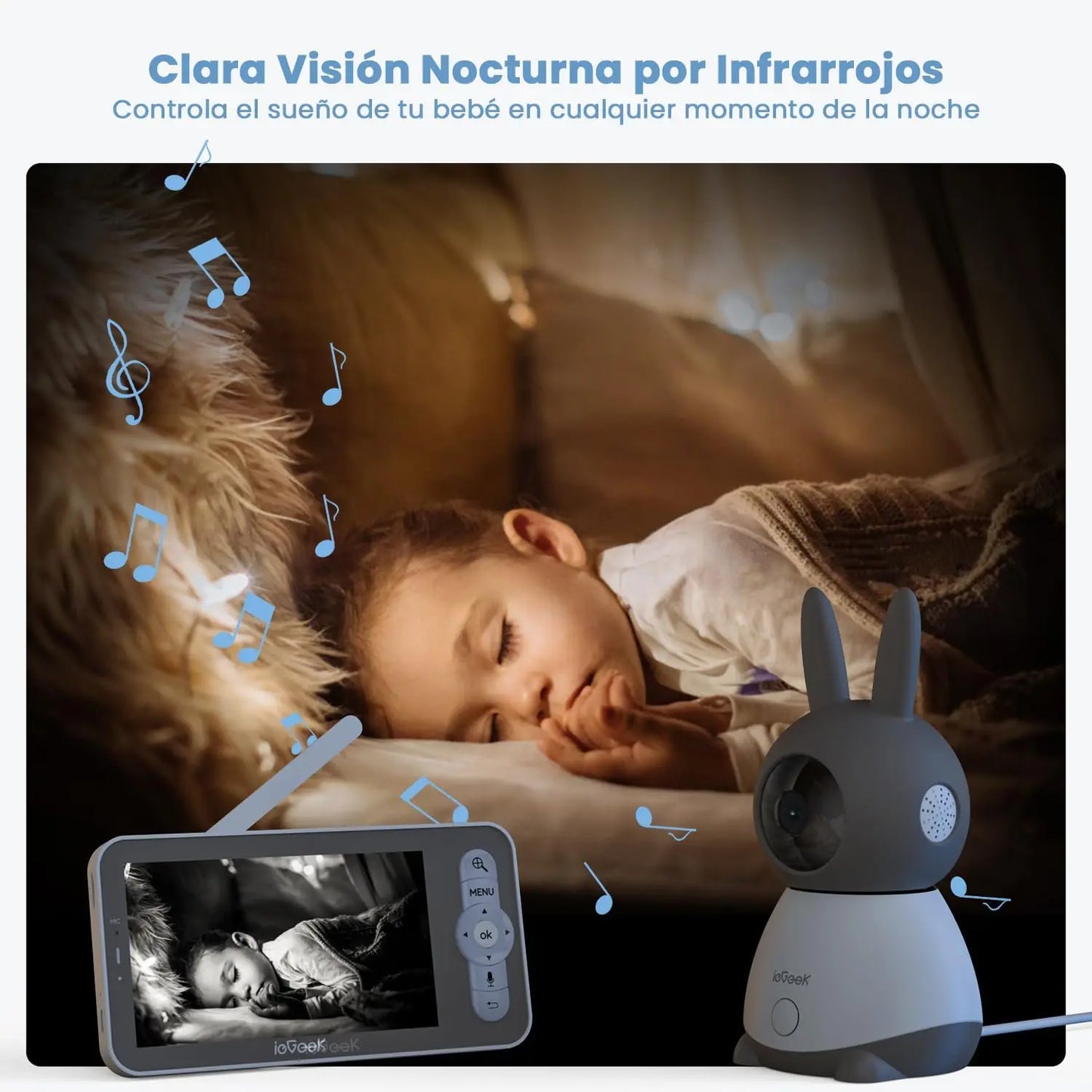 IEGEEK Baby Surveillance Camera 2K/3MP With 360 Degree PTZ