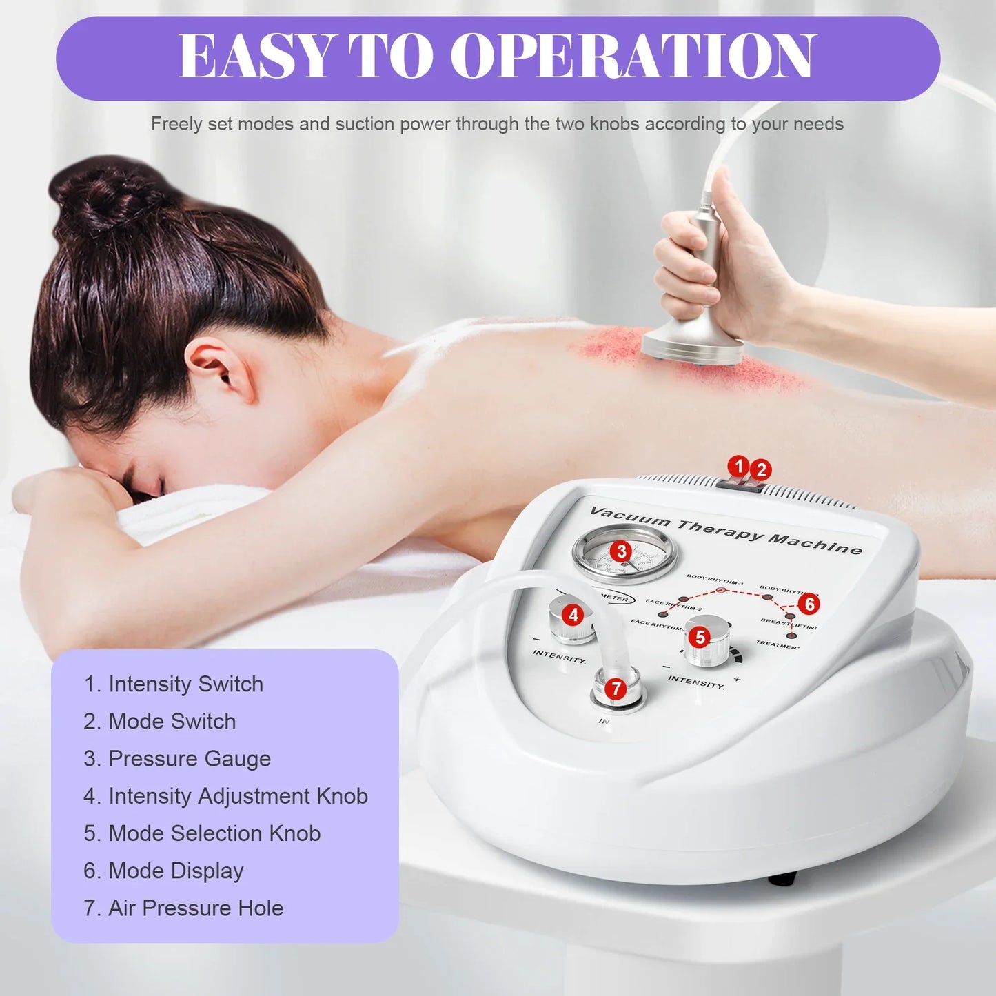 Vacuum Therapy Machine With Cups And Pumps For Body Shaping