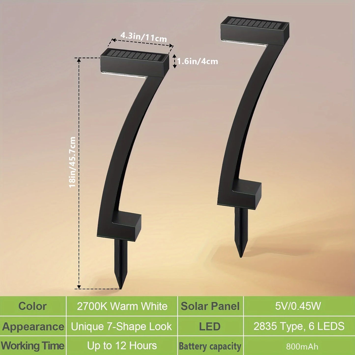 KPSTEK Solar Pathway Lights Outdoor Auto On Off Garden Patio