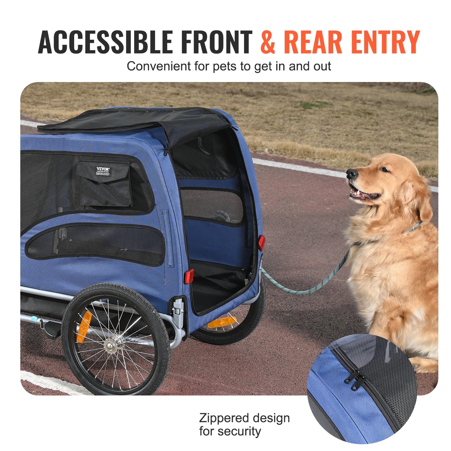Dog Bike Trailer Carrier SucceBuy With Reflectors And Flag