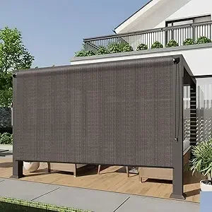 XMSJ Outdoor Roller Shade Cordless Patio Blinds