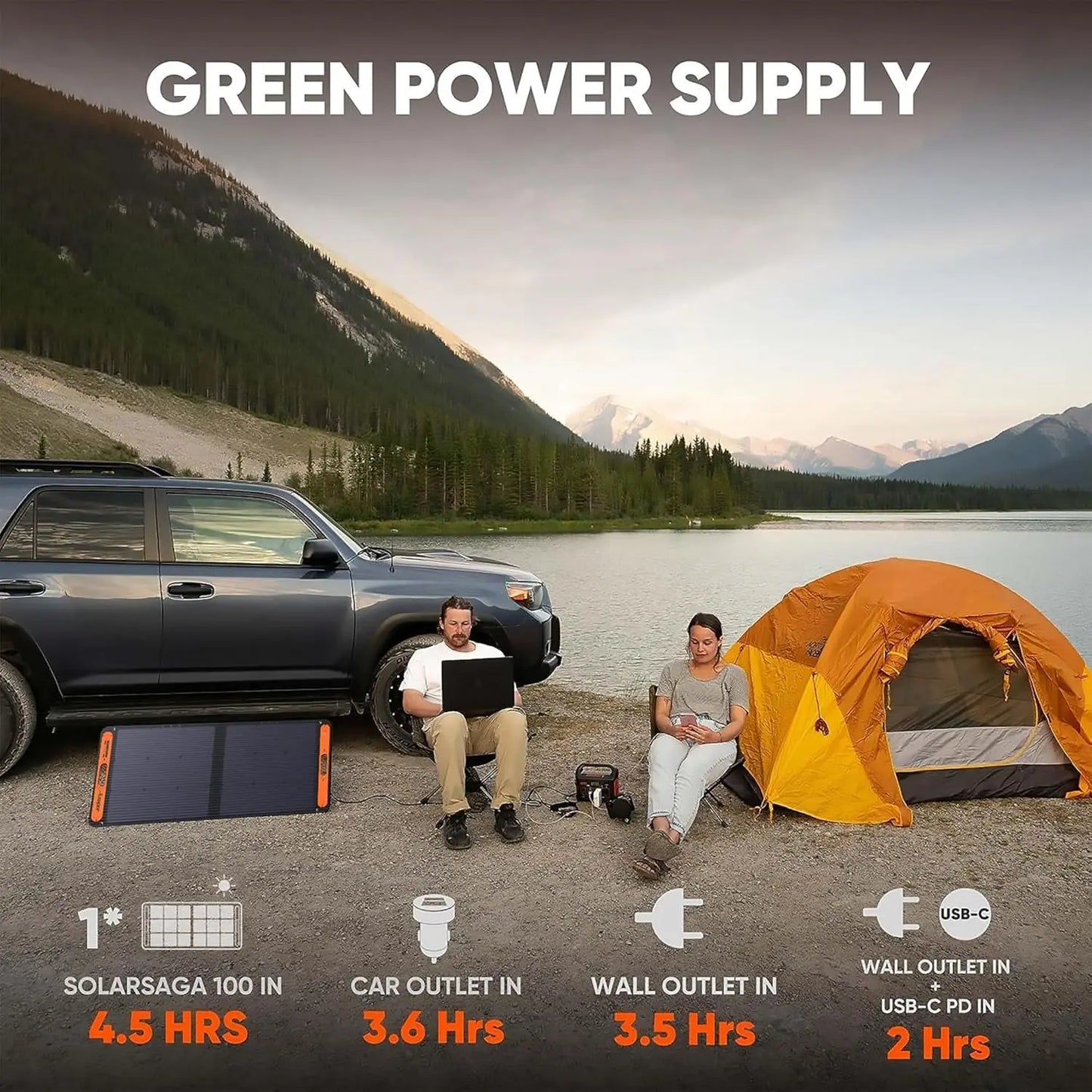XMSJ Solar Generator 300W 293Wh Battery With 100W Panel