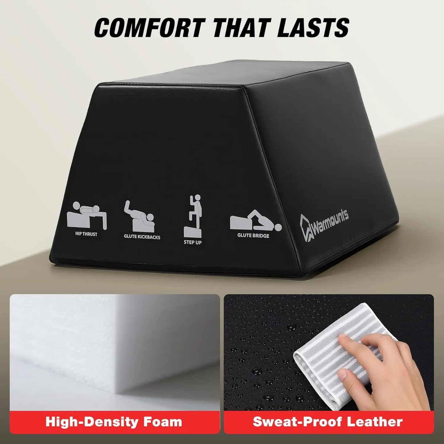 Warmounts Hip Thrust Box Multi-functional Gym Training Equipment Leg Press Core Workout Fitness Exercise Home Gym Squat Machine.
