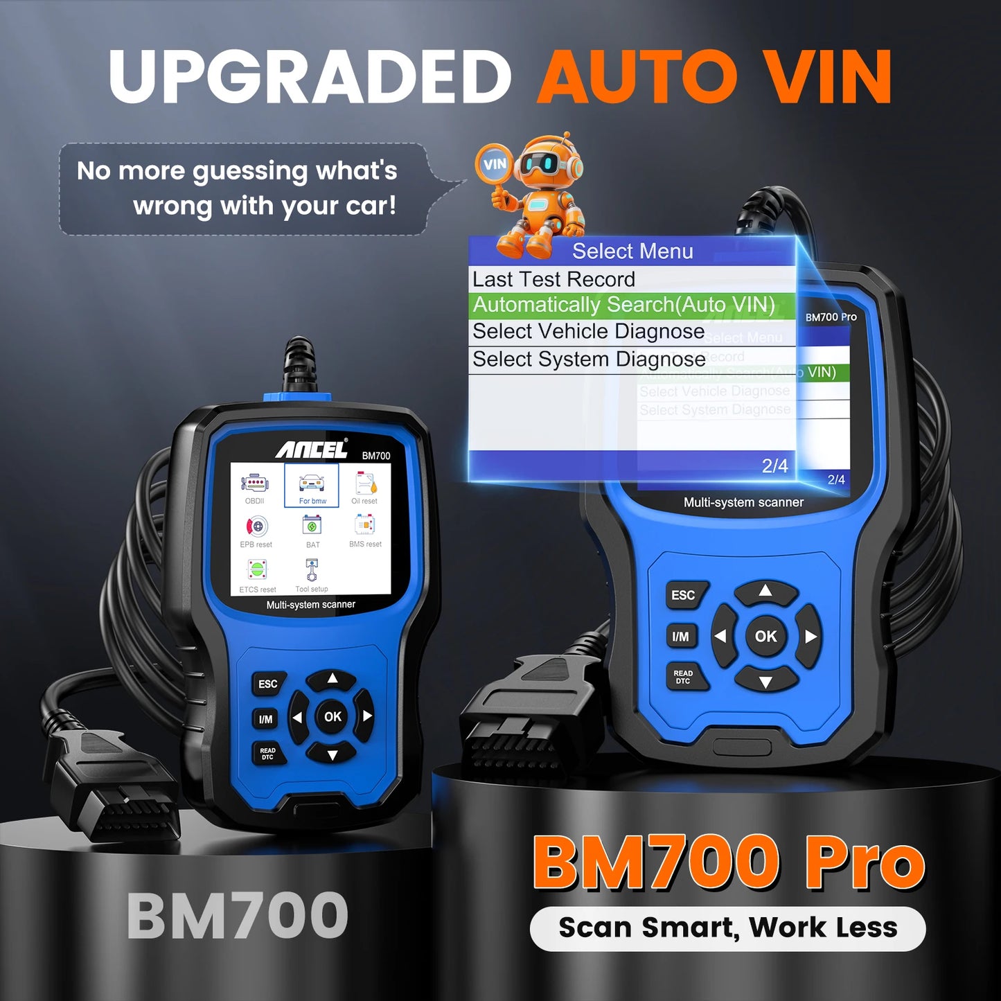 Ancel BM700 Pro All System OBD2 Scanner for BMW Diagnostics