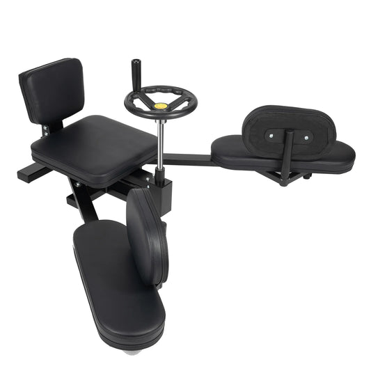 Leg Stretcher Machine 180° Split Trainer Leg Spreader with Backrest Silent Rollersfor Home Gym Yoga Heavy Duty