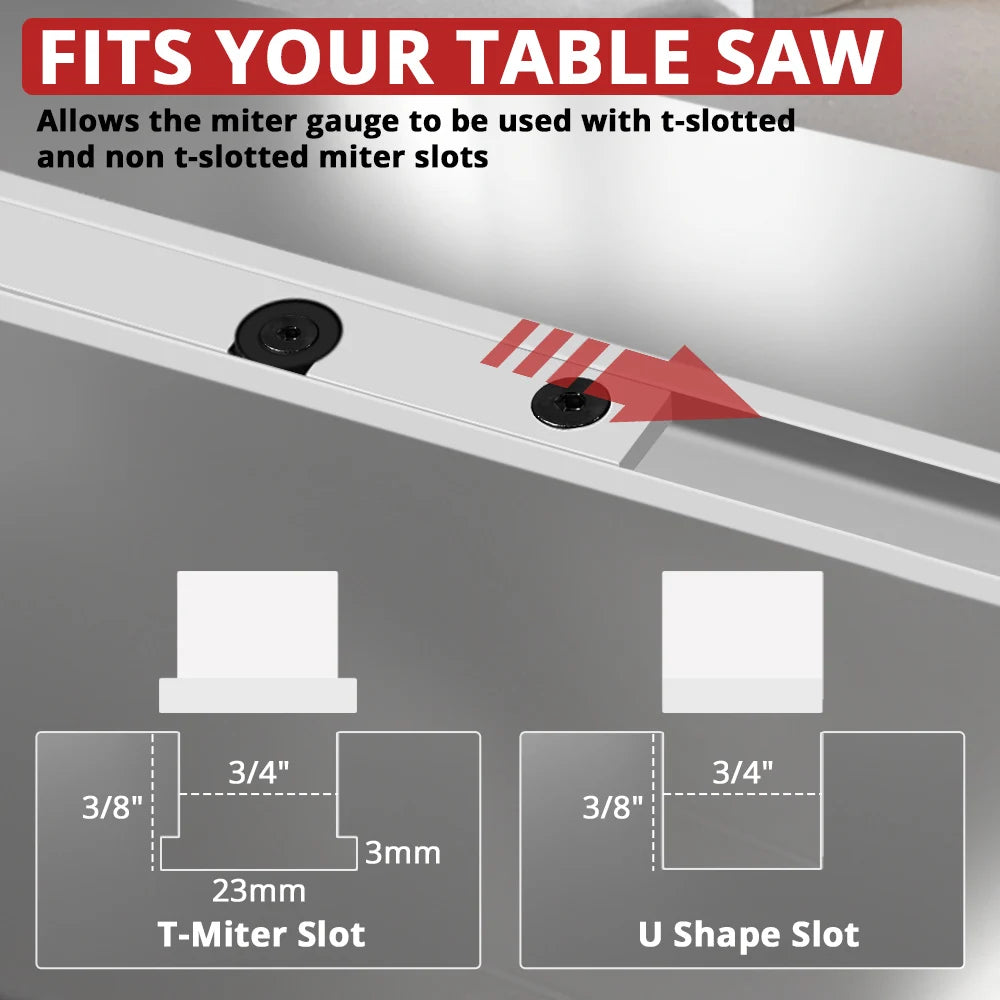 NASUMDIY Miter Gauge With Extended Fence For Table Saw Router