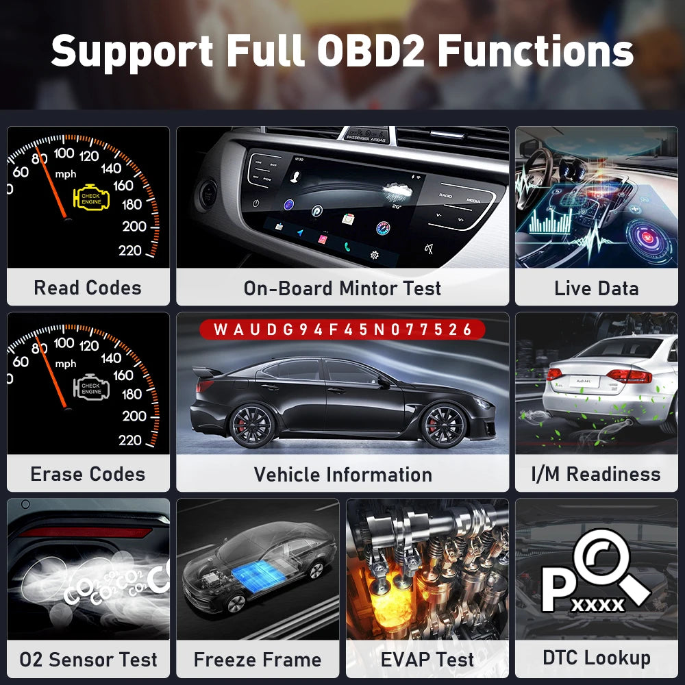 THINKCAR Thinkdiag 2 Ediag Plus Automotive Tool OBD2 Scanner CAN FD Bidirectional 15 Reset All System Diagnostic tool ECU Coding
