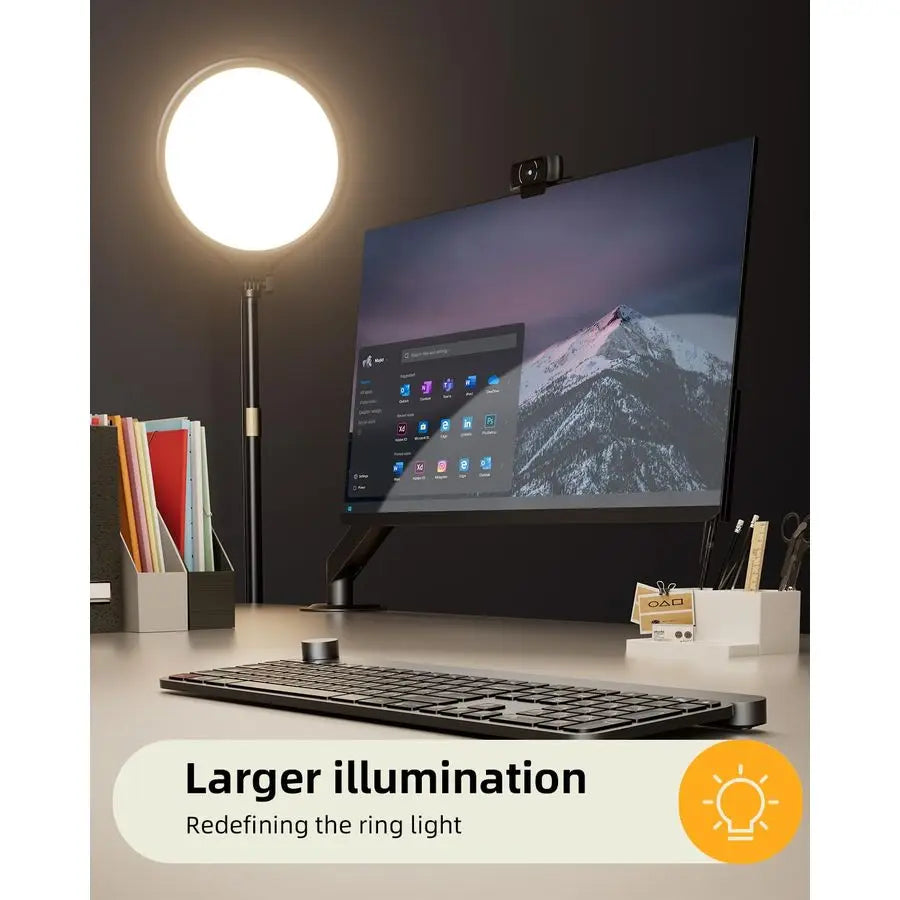 Ring Light with Stand and Phone Holder 69 Tripod for iPhone with Light, Professional Led Ringlight for Video Recording Make up S