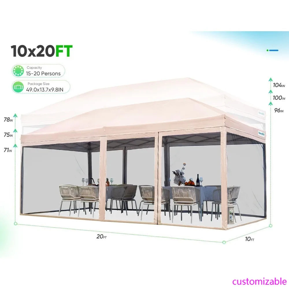 XMSJ Pop Up Canopy Tent With Netting
