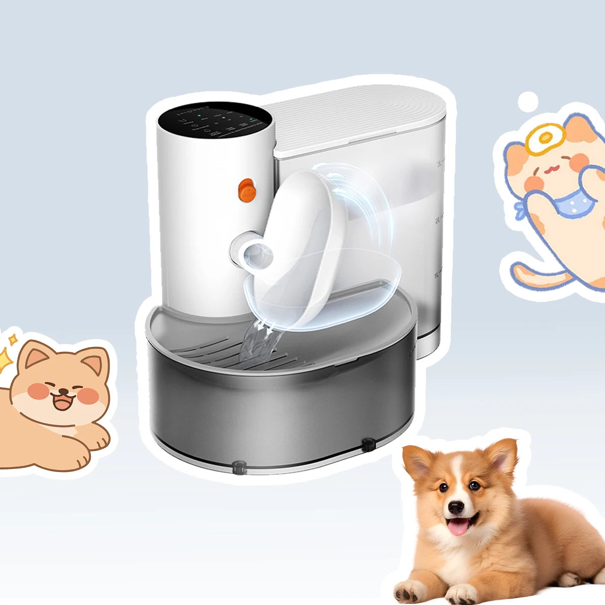 Smart Pet Water Dispenser and Wireless Auto Feeder for Cats