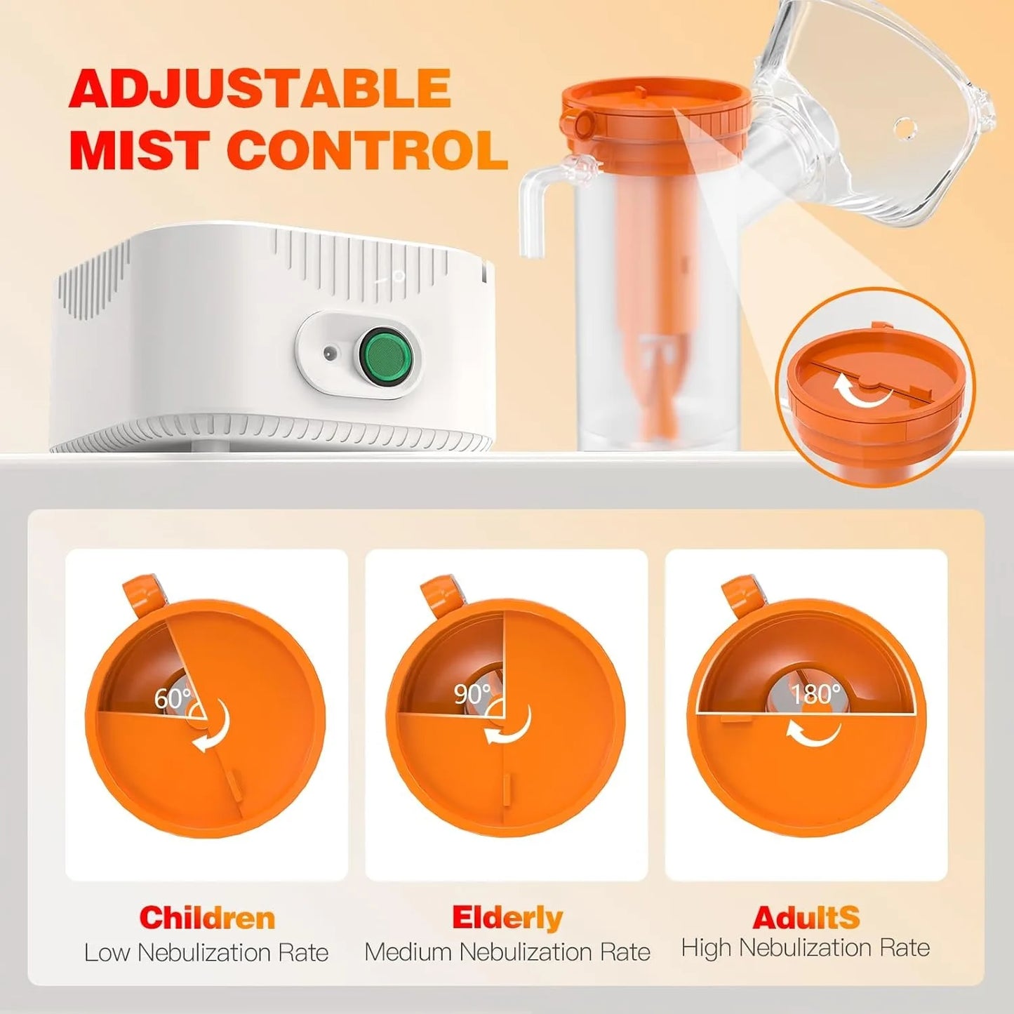 Compressor Nebulizer Oxygen Inhalation Device Portable Nasal Humidifier