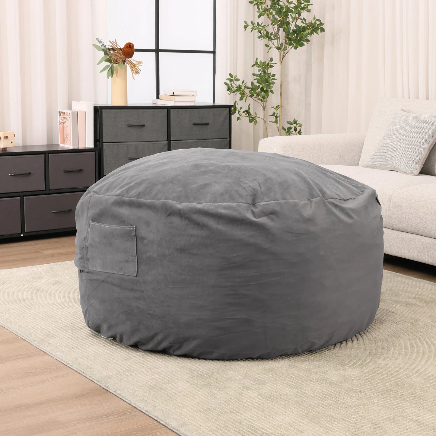 Bean Bag Chair for Gaming and Reading with Removable Cover