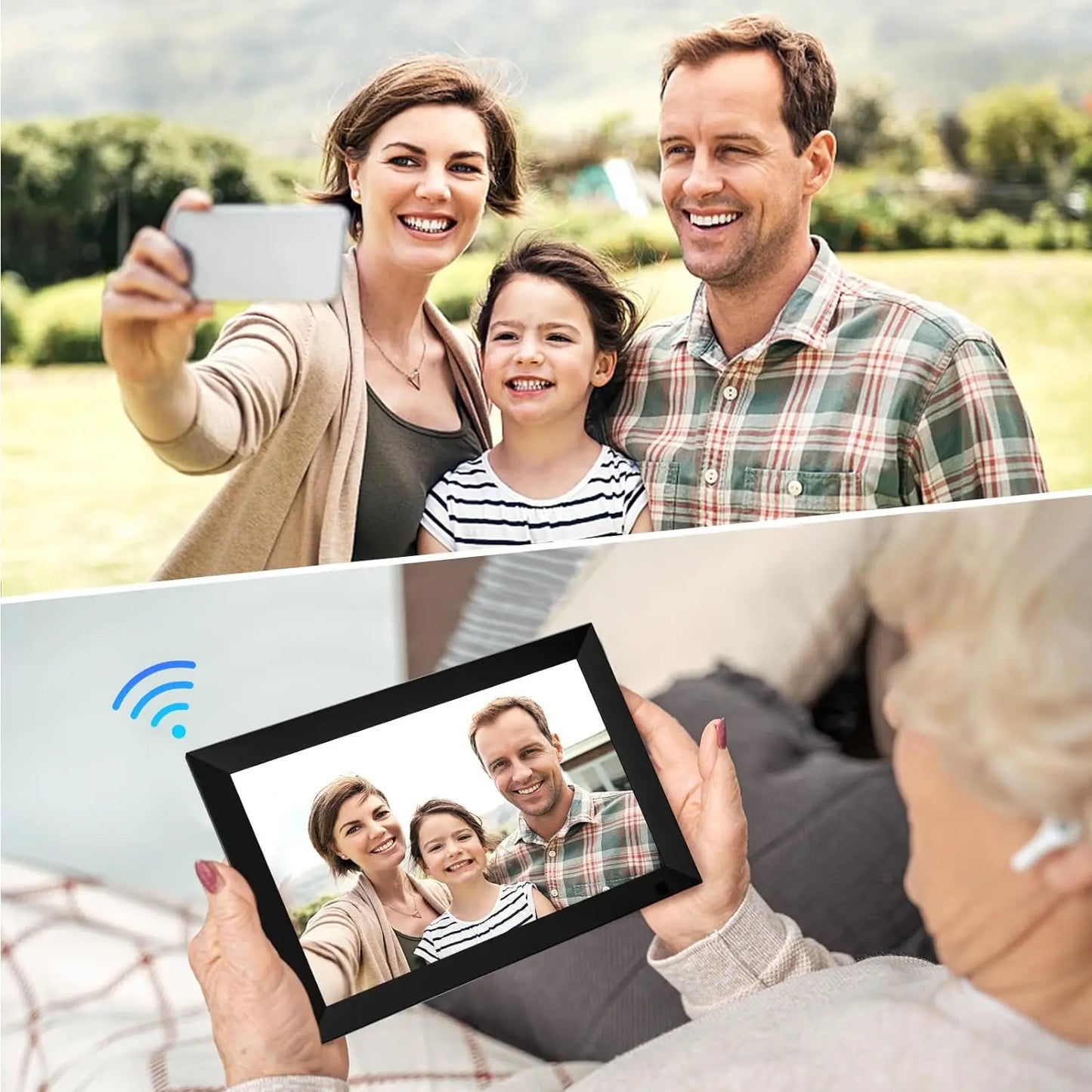 YENOCK 32GB Frameo WiFi Digital Photo Frame For Loved Ones
