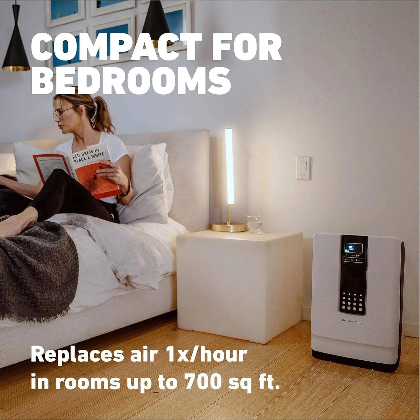 True HEPA Air Purifier for Home, Removes 99.9% of Dust, Smoke, Pet Dander, Odors, VOCs, Covers Up to 700 Sq. Ft