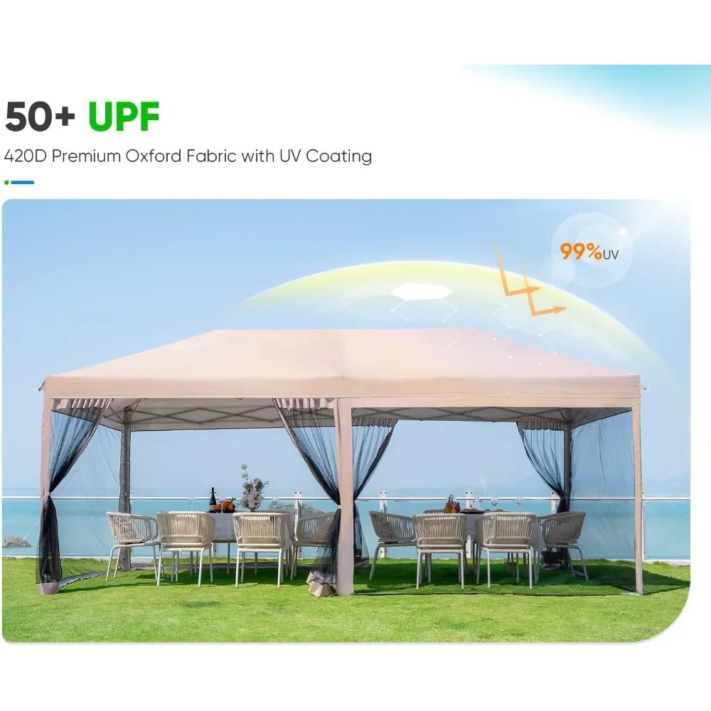 XMSJ Pop Up Canopy Tent With Netting