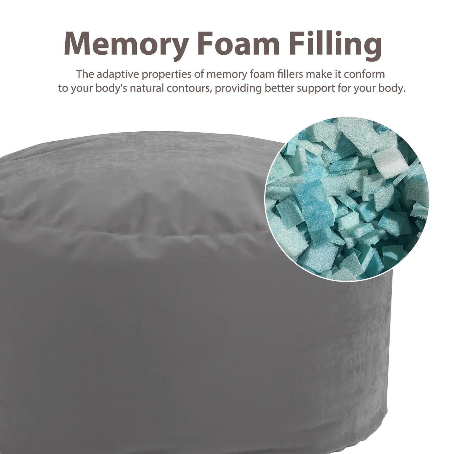 Bean Bag Chair for Gaming and Reading with Removable Cover