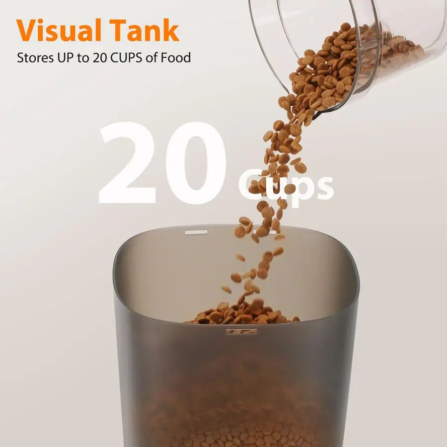 Automatic Dual Cat Feeder With Timer For Two Cats Bowls