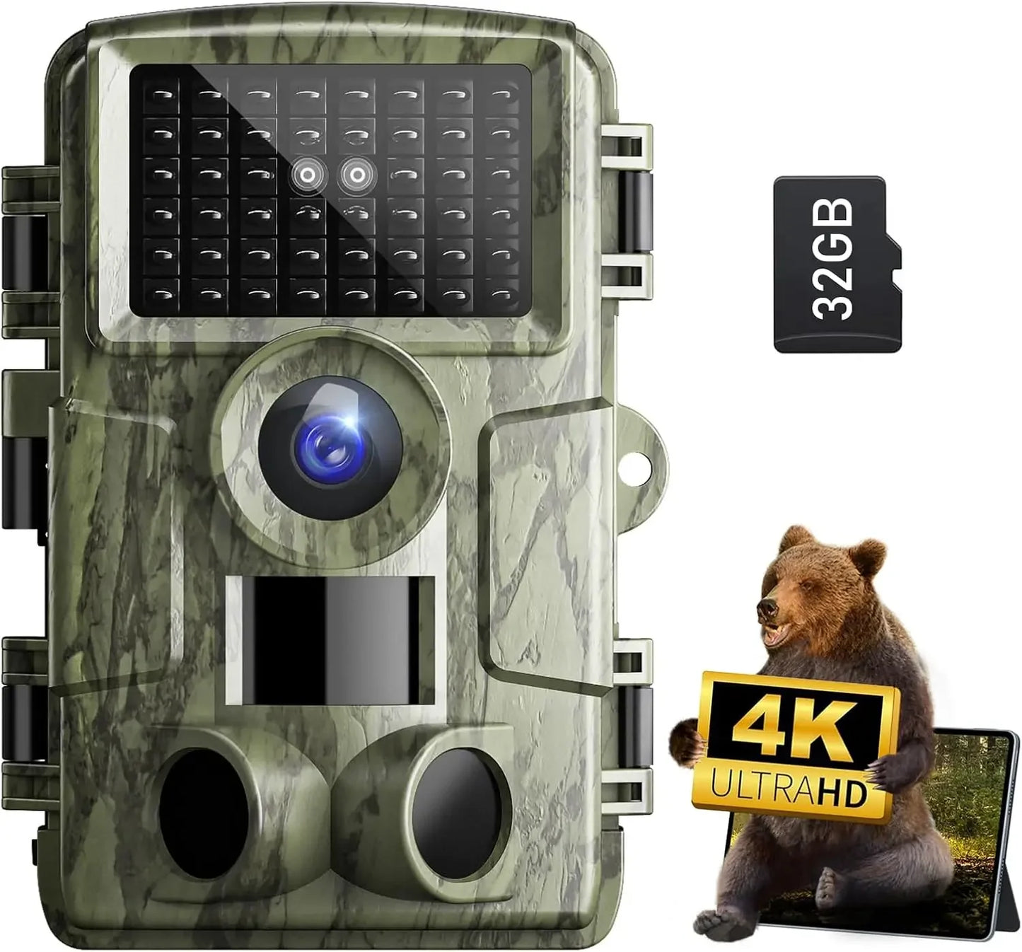 XMSJ Trail Camera 4K 48MP Night Vision Outdoor Security