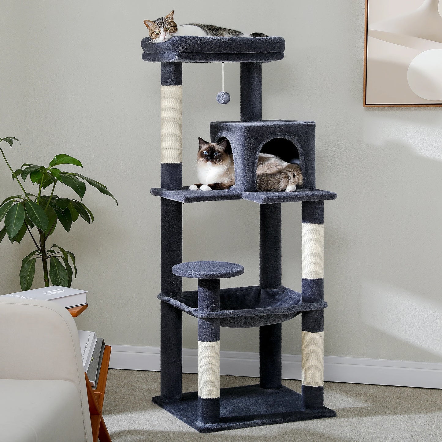 PAWZ Road Five Level Cat Tree Indoor Cat Tower Sturdy