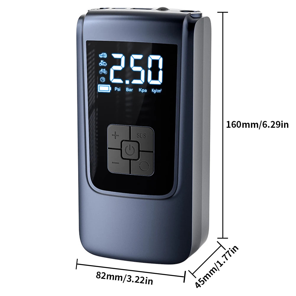 VODOOL 7.4V 12V Waterproof Tire Inflator Wireless Air Compressor