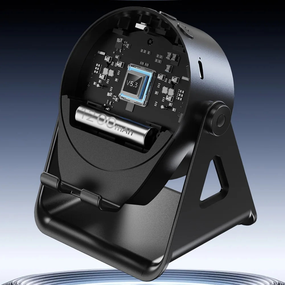 Wireless Induction Bluetooth Speaker With RGB Ambient Light Phone Stand