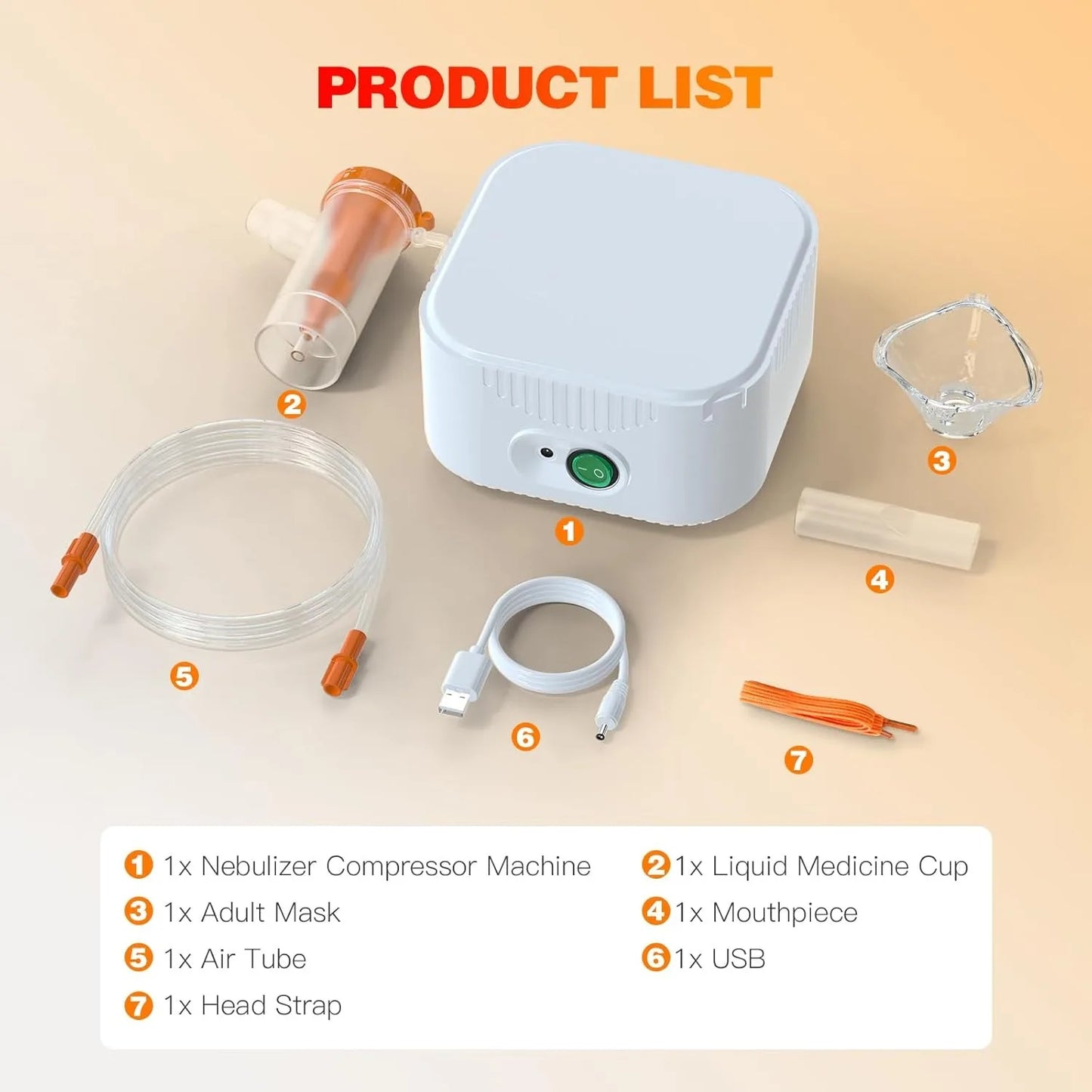 Compressor Nebulizer Oxygen Inhalation Device Portable Nasal Humidifier
