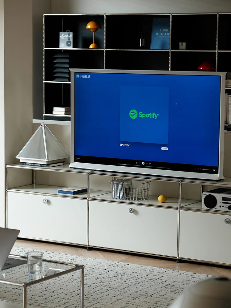 Bigcityfur Tv Stand Storage Cabinet Modern Metal Living Room