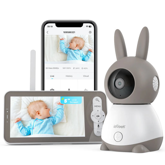 IEGEEK Baby Surveillance Camera 2K/3MP With 360 Degree PTZ