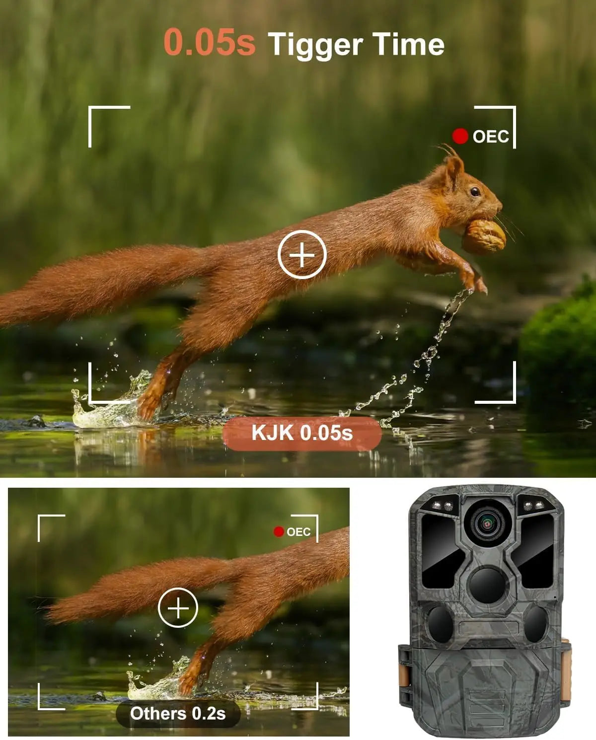 XMSJ Trail Camera WiFi 8K 84MP Night Vision IP67 Waterproof