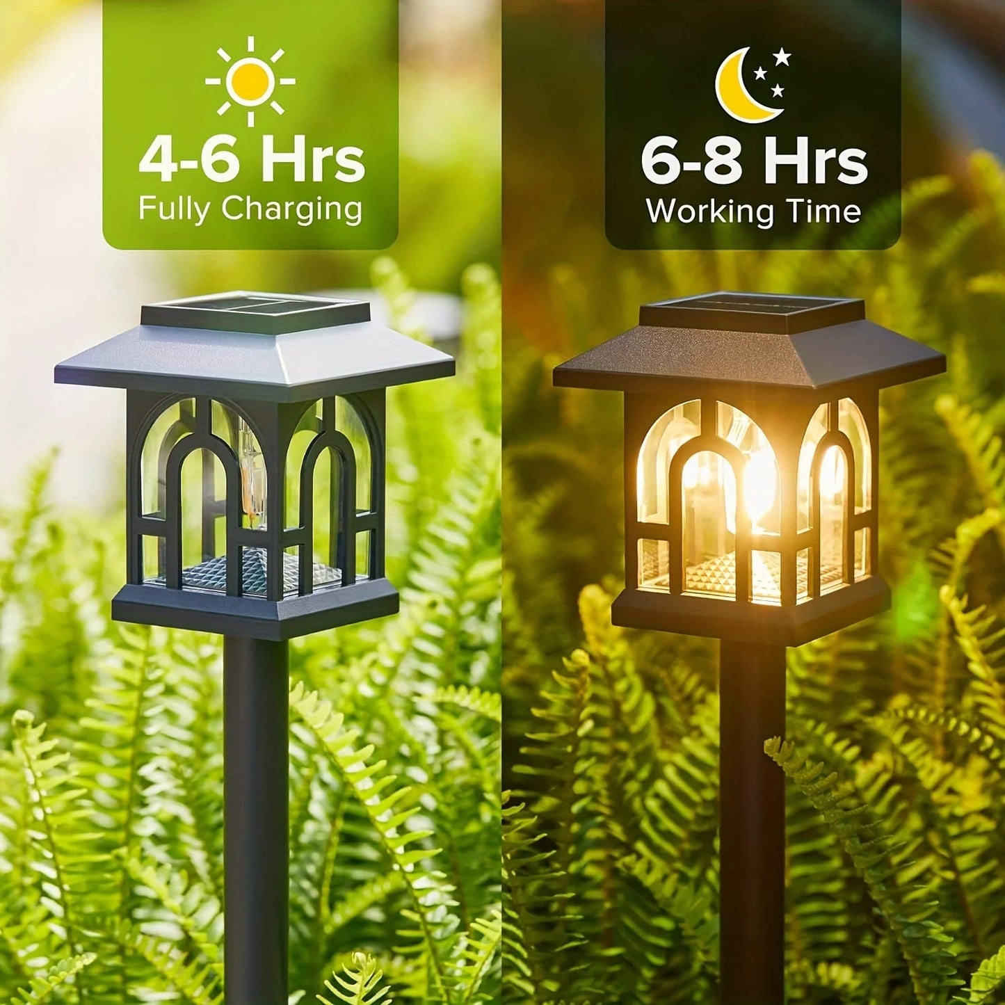 Solar Pathway Lights Auto On Off For Yard Patio Walkway