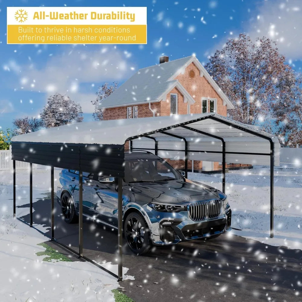 Heavy Duty Metal Carport Shelter With Galvanized Steel Roof