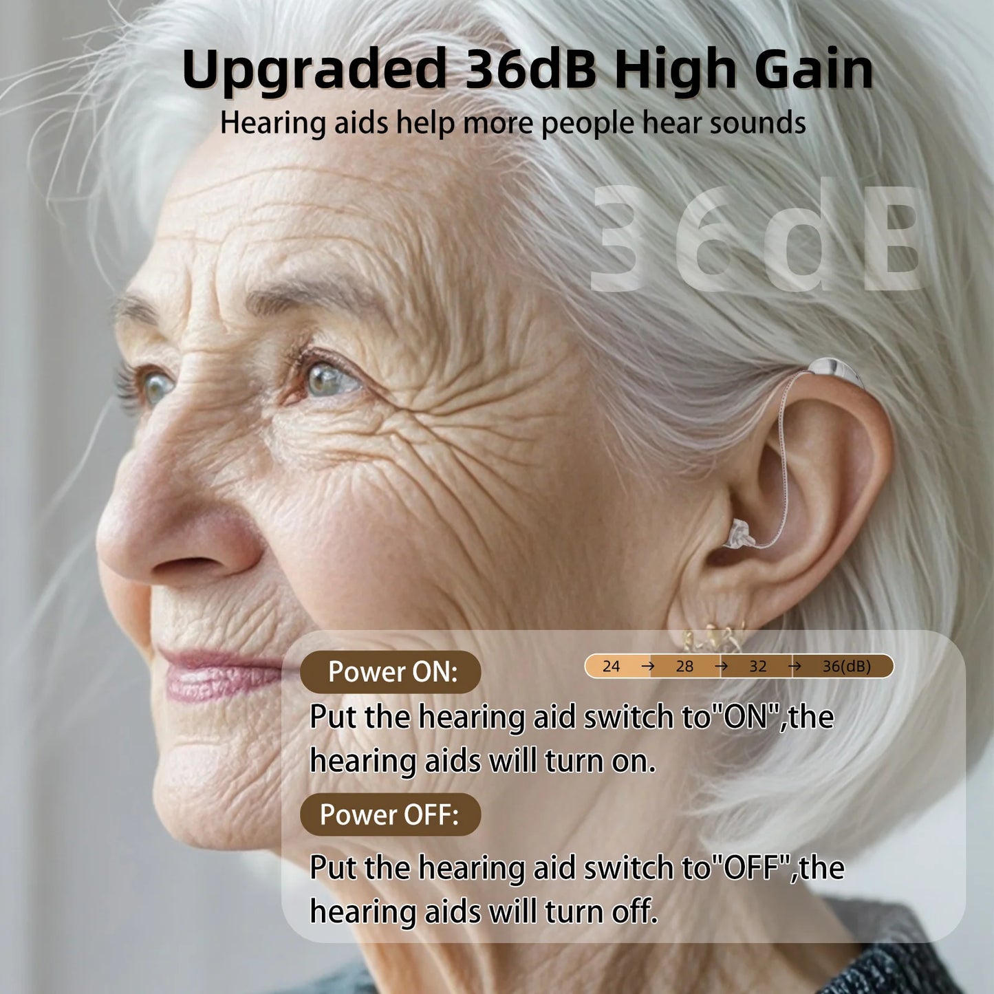 KFCOPTEE Rechargeable Hearing Aids For Adults, Invisible Digital Ear Amplifiers