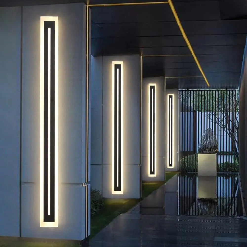 Modern Outdoor Long Strip LED Wall Lighting Fixture IP67